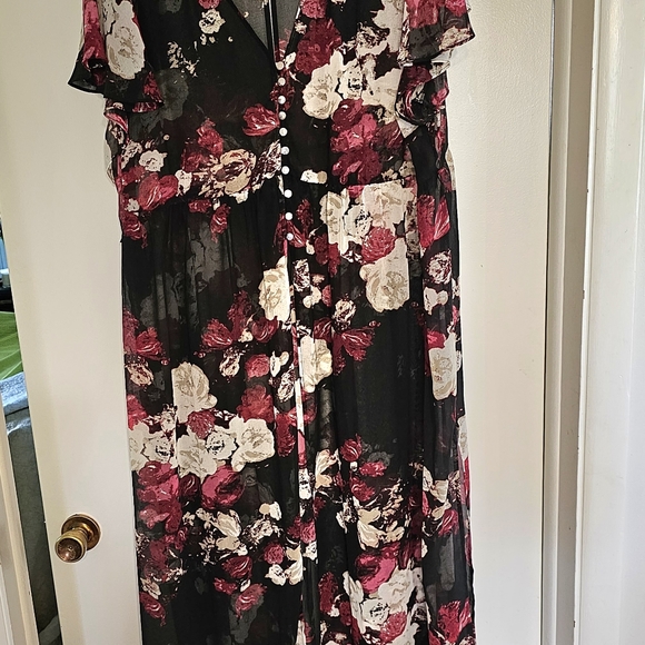 Kate & Mallory sheer floral long length cover up - Picture 3 of 6